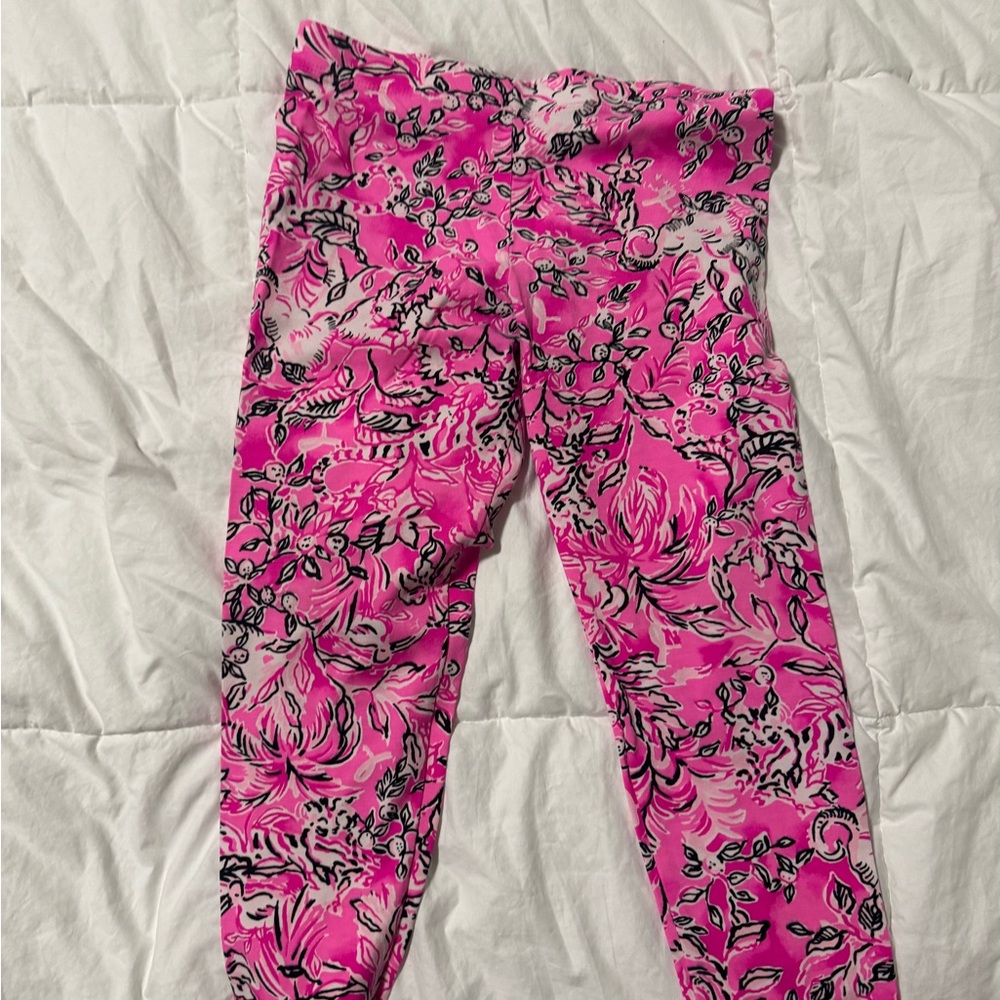 Lilly Pulitzer Girls Leggings Size Large 8/10 Pink